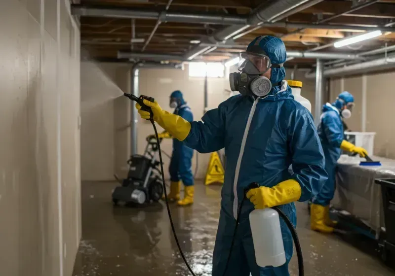 Basement Sanitization and Antimicrobial Treatment process in Cedar Mill, OR