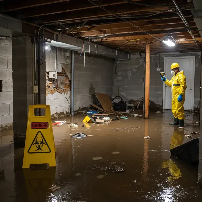 Flooded Basement Electrical Hazard in Cedar Mill, OR Property